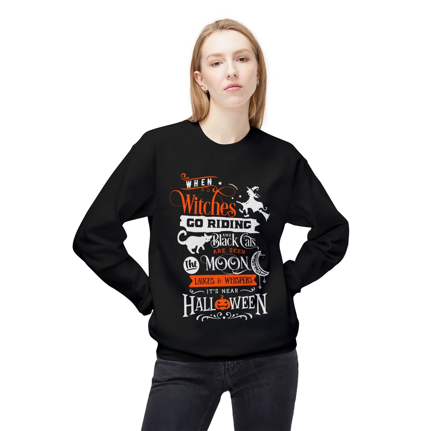 Halloween is Near Softstyle Fleece Crewneck Sweatshirt