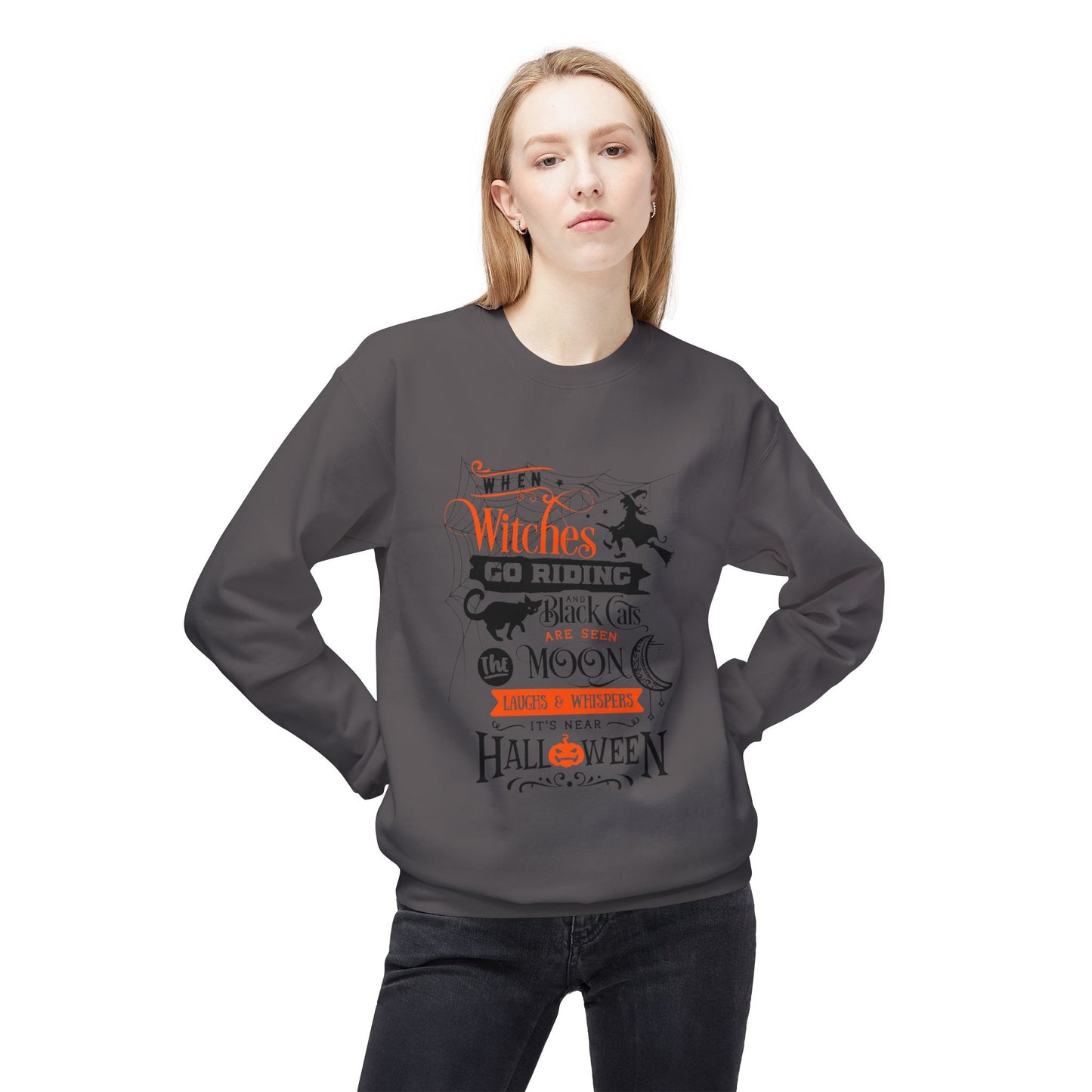 Halloween is Near Softstyle Fleece Crewneck Sweatshirt