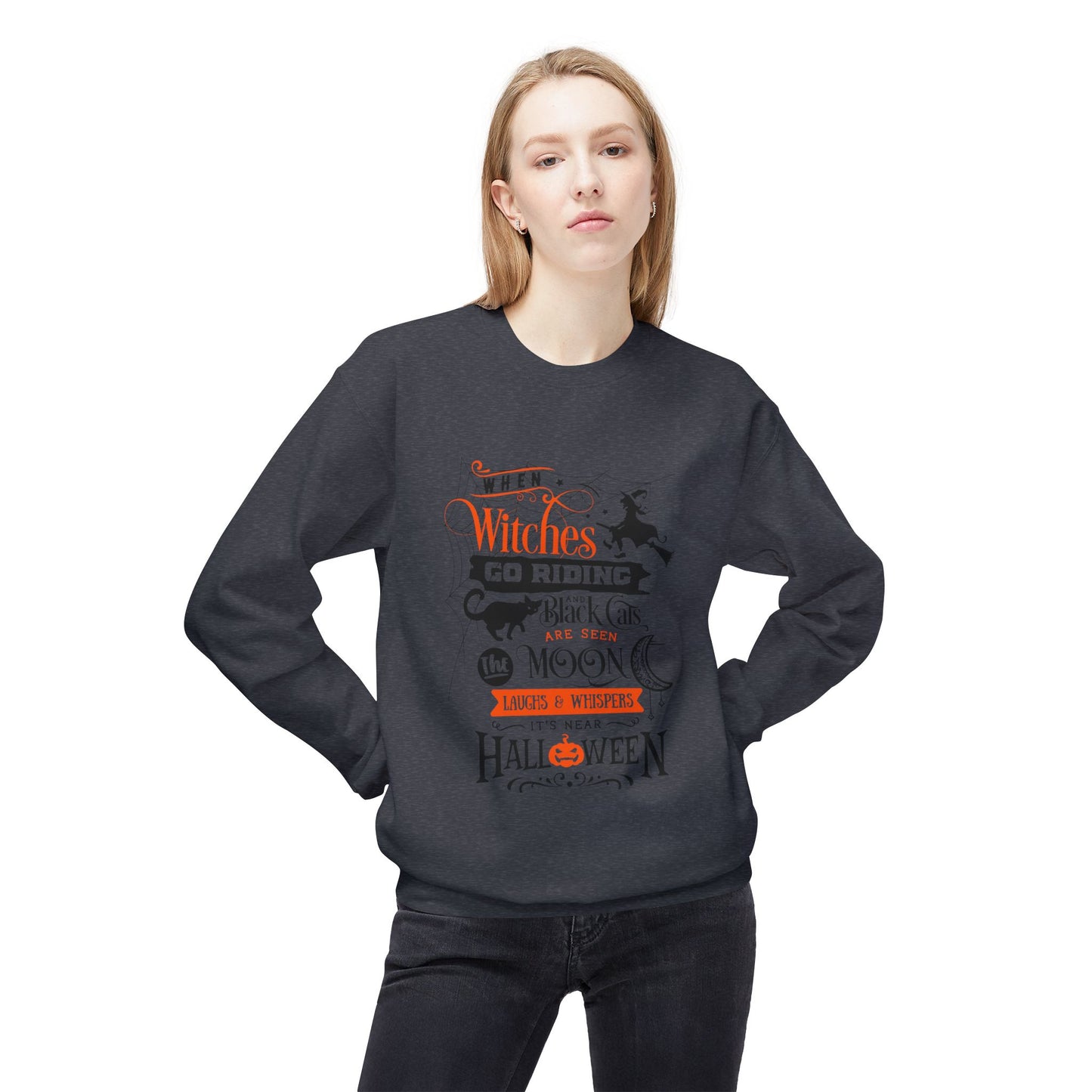 Halloween is Near Softstyle Fleece Crewneck Sweatshirt