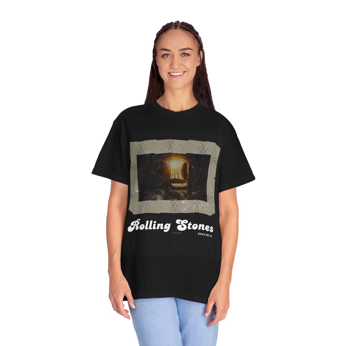 Christian Tshirt - Unisex Jesus has been Rolling Stones since 33AD