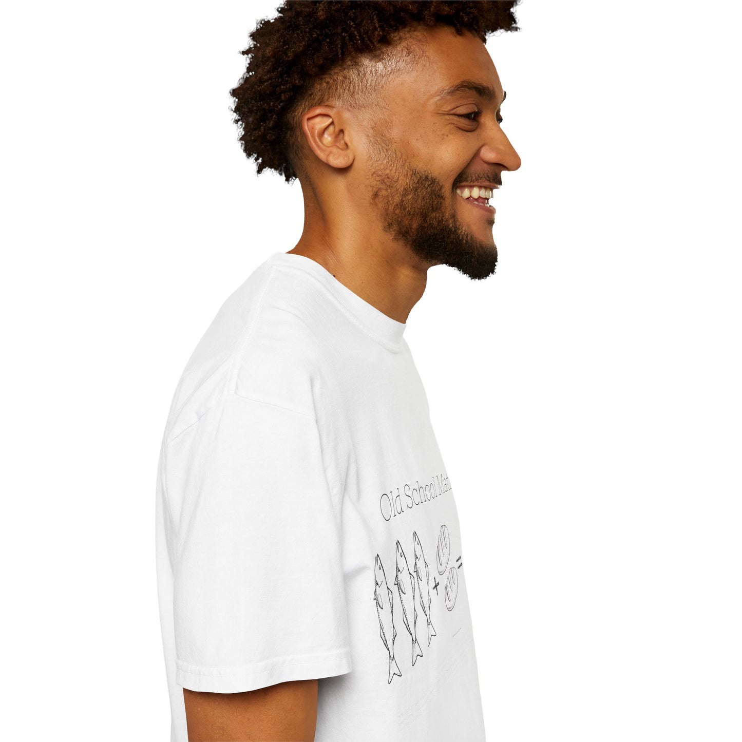 Religious T-Shirt with 3 Fish and 2 Loaves Feeding 5000